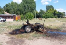 Каруца изгоря днес на центъра на село Боянци