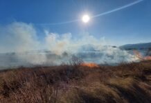 Пожар на голяма площ се разрази днес в близост до завод „Химик“