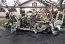 Кола, превозваща бутилки с кислород, изгоря в Пловдив