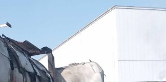 Пожар след пътнотранспортно произшествие