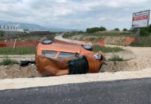 20-годишна шофьорка се преобърна с автомобила си на пътя Асеновград-Пловдив