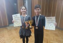 Асеновградчаните Димитър Георгиев и Ива Калдиева втори на състезанията по спортни танци за „Купа България 2019”