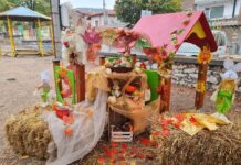 Есенна изложба е подредена в двора на ДГ „Радост „