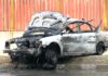 Лек автомобил изгоря в движение в Асеновград, шофьорът е невредим