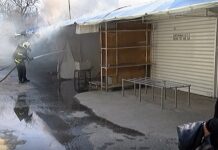 Пожарът на пазара в Асеновград изпепели два магазина – за детски дрехи и за текстил