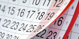 През следващия месец ни предстоят няколко неработни дни