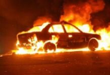 Автомобил изгоря на АМ „Тракия“