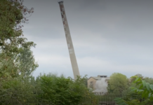 90-метровият комин на „Бригада” вече е в историята