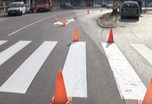 Опресняват пешеходните пътеки, заличени покрай Водния цикъл