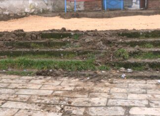 Ремонтират пространството пред стадион „Шипка“