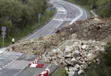 Къде в страната има опасност от падащи камъни