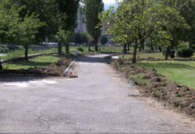 В Градския парк текат ремонтни дейности за рехабилитация на алеите и отводняването